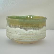 soft green cacao bowl warabai-yu glaze ceremonial cacao ritual.